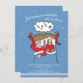 クリスマスカード妊娠カード – Brunette 4x6 シーズンカード (正面/裏面)