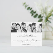 クリスマスカード婚約のお知らせ シーズンポストカード (スタンド正面)