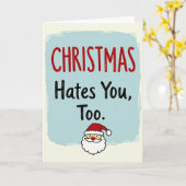 クリスマスカード嫌いな人へ「あなたも嫌い」 カード (黄色い花)