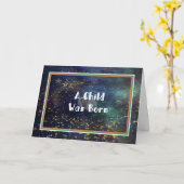 クリスマスカード宗教的なA子生まれ供 カード (黄色い花)