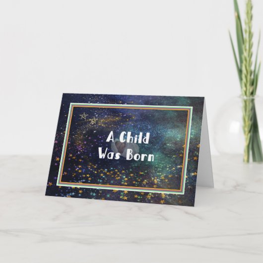クリスマスカード宗教的なA子生まれ供 カード (正面)