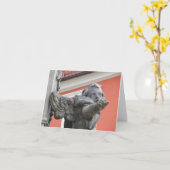 クリスマスカード宗教的ゴシック様式の天使 カード (黄色い花)