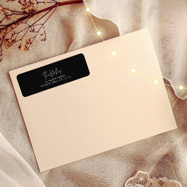 クリスマスカード差出人住所ラベル | ブラック ラベル