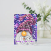 クリスマスカード幸せ格言インパープルハット シーズンポストカード (スタンド正面)