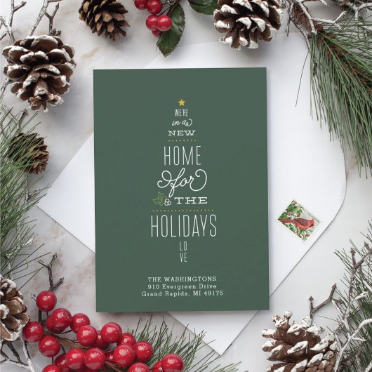 クリスマスカード引越し案内の新しい住所 シーズンカード