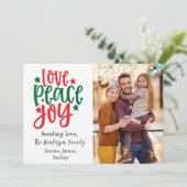 クリスマスカード愛の平和と喜び シーズンカード (スタンド正面)
