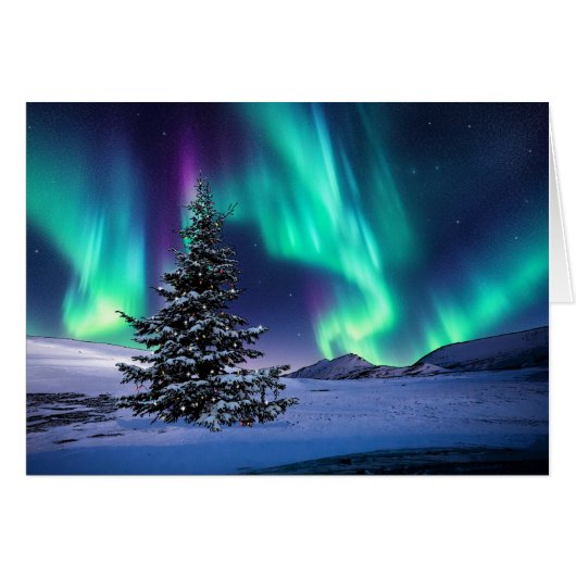 クリスマスカード文字内側 – 5" x 7"アートカード (正面横)