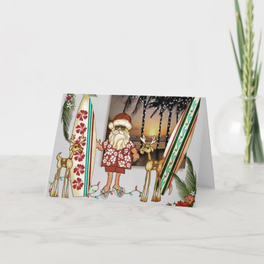 クリスマスカード熱帯サンタ シーズンカード (正面)