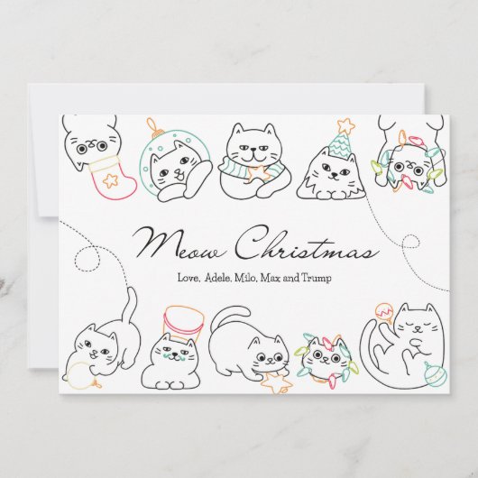 クリスマスカード猫好き シーズンカード (正面)