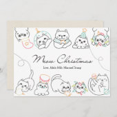 クリスマスカード猫好き シーズンカード (正面/裏面)