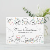 クリスマスカード猫好き シーズンカード (スタンド正面)