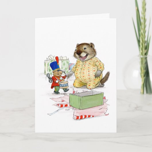 クリスマスカード用の兵隊のおもちゃ カード (正面)