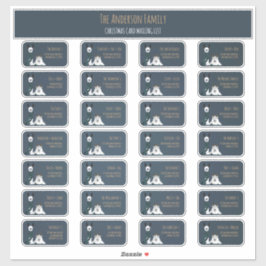 クリスマスカード発送リストラベルセット ラマ ひつじ シール