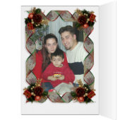 クリスマスカード金ゴールドと赤ビクトリアン色 (内側 (左))