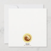 クリスマスカード金ゴールド陰陽鳩ピース&調和 シーズンカード (裏面)