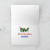 クリスマスカード雪だるまカスタムカード。 カード (内部)