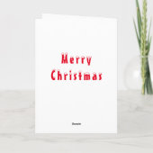 クリスマスカード雪だるまギタープレーおもしろいヤー カード (裏面)