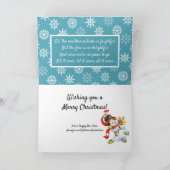 クリスマスカード雪だるまノースノー行く場所 シーズンカード (内部)