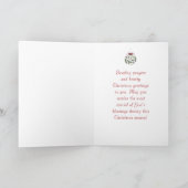 クリスマスカード非常にエリートヴィンテージ サンキューカード (内部)