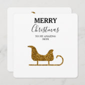 クリスマスカード驚くべきママ – サンタそり (正面/裏面)