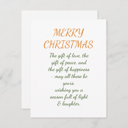 クリスマスカード (正面/裏面)