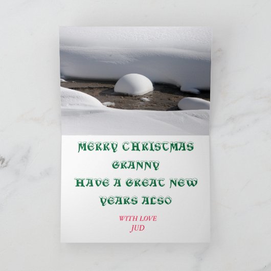 クリスマスカード (内部)