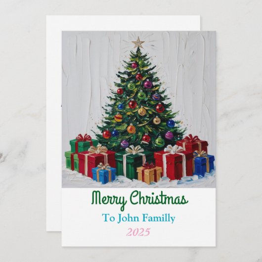 クリスマスカード (正面/裏面)