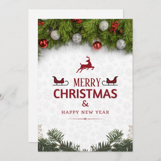 クリスマスカード (正面/裏面)