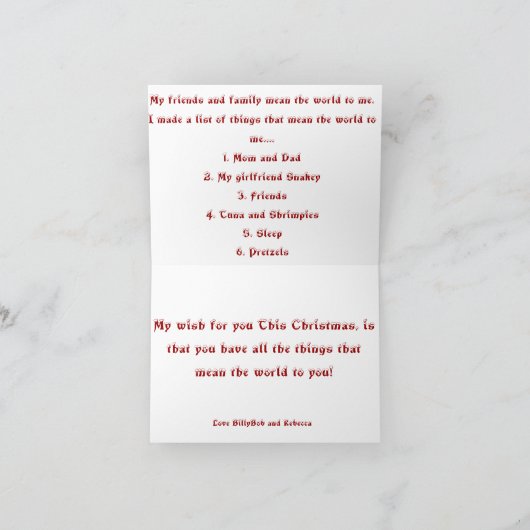 クリスマスカード (内部)