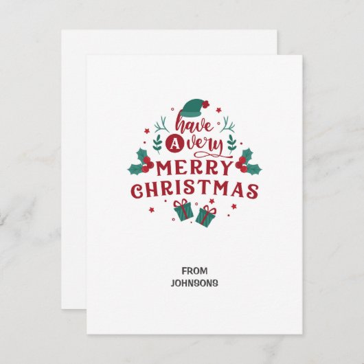 クリスマスカード (正面/裏面)