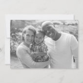 クリスマスカード2枚フォト2サイド白黒 カード (裏面)