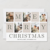 クリスマスカード2023写真とクリスマスグリーティング シーズンカード (正面)