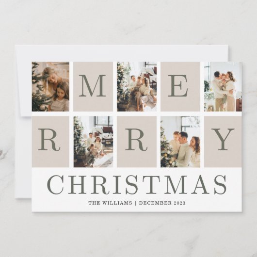 クリスマスカード2023写真とクリスマスグリーティング シーズンカード (正面)