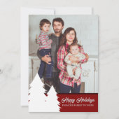 クリスマスカード2024レッドツリーパターン シーズンカード (正面)