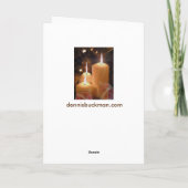 クリスマスカード3本の白い蝋燭の シーズンカード (裏面)