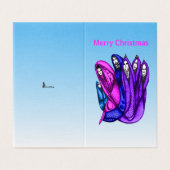 クリスマスカード4インチx 3.5インチ (外部フラット)