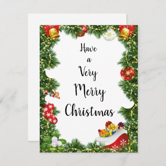 クリスマスカード7 (正面/裏面)