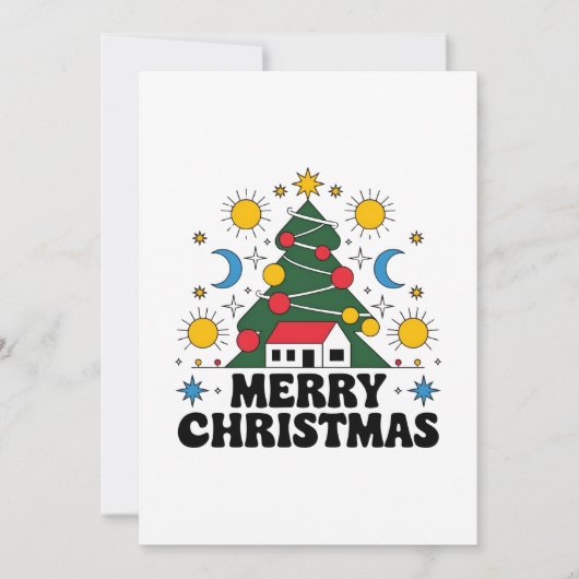 クリスマスカード：お祭り気分の新しいモデル シーズンカード (正面)