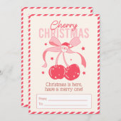 クリスマスカード – さくらんぼクリスマス (正面/裏面)