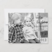 クリスマスカード – すべてが穏やかで、すべてが明るい (正面)