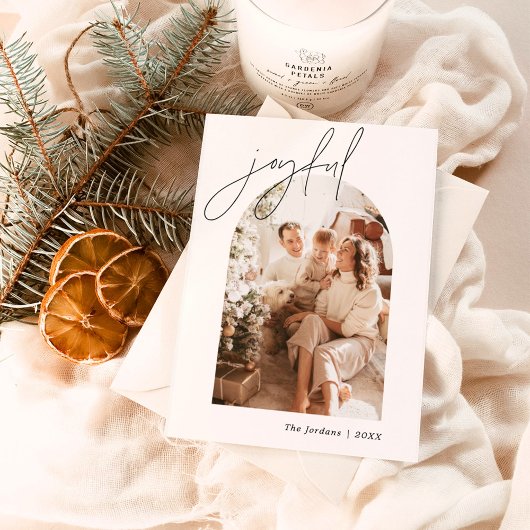 クリスマスカード |アーチ型フォトホリデーカード サンキューカード