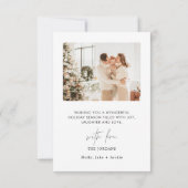 クリスマスカード |アーチ型フォトホリデーカード サンキューカード (裏面)