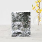 クリスマスカード：ウィンターガーデン カード (黄色い花)