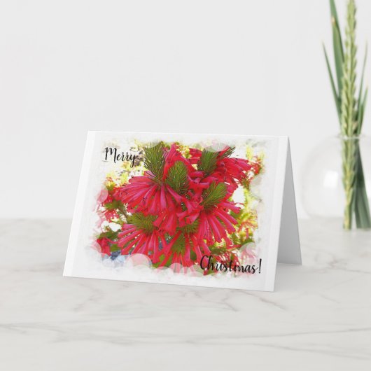 クリスマスカード - エリカの花 カード (正面)