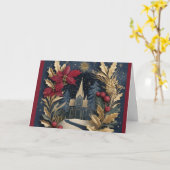 クリスマスカード – エレガント教会 カード (黄色い花)