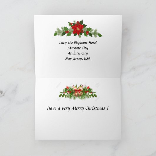 クリスマスカード – エレファントホテル，アトランティックシティ (内部)