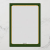 クリスマスカード エンジェル グリーン 箔シーズンカード (裏面)