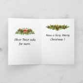 クリスマスカード - オリバー・ツイストがもっとくれと頼む カード (内部)