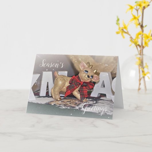 クリスマスカード カード (黄色い花)