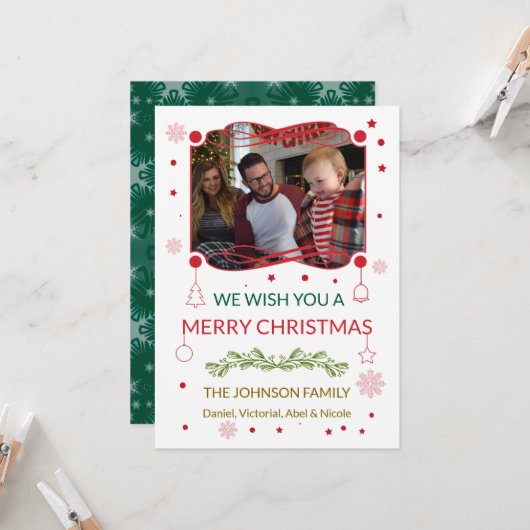 クリスマスカード カード (正面/裏面インサイチュ)